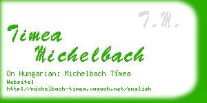 timea michelbach business card